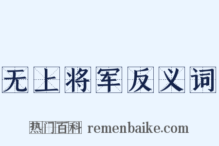 无上将军反义词是什么意思的图片